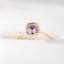 Cushion Morganite Engagement Ring