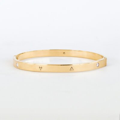 Brazalete Oval Oro Sólido