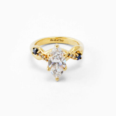 Anillo Trenzado con Diamante Marquesa