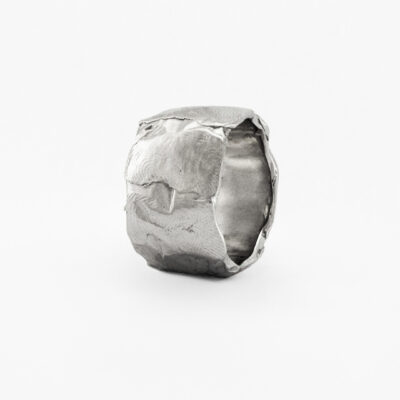 Anillo con huella dactilar y birthstones en plata .925