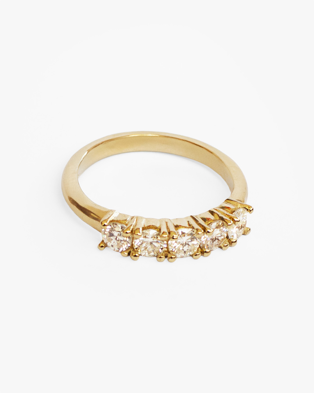 Media Churumbela de Brillantes con diamantes de laboratorio en oro amarillo 14K