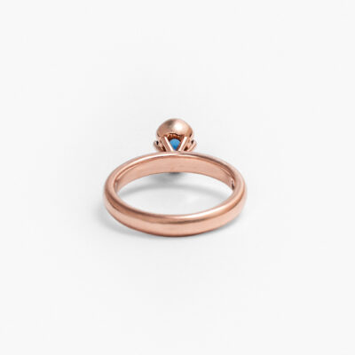 Half-Bezel High Setting Oval Sapphire_Back Half-Bezel High Setting Oval Sapphire_Back