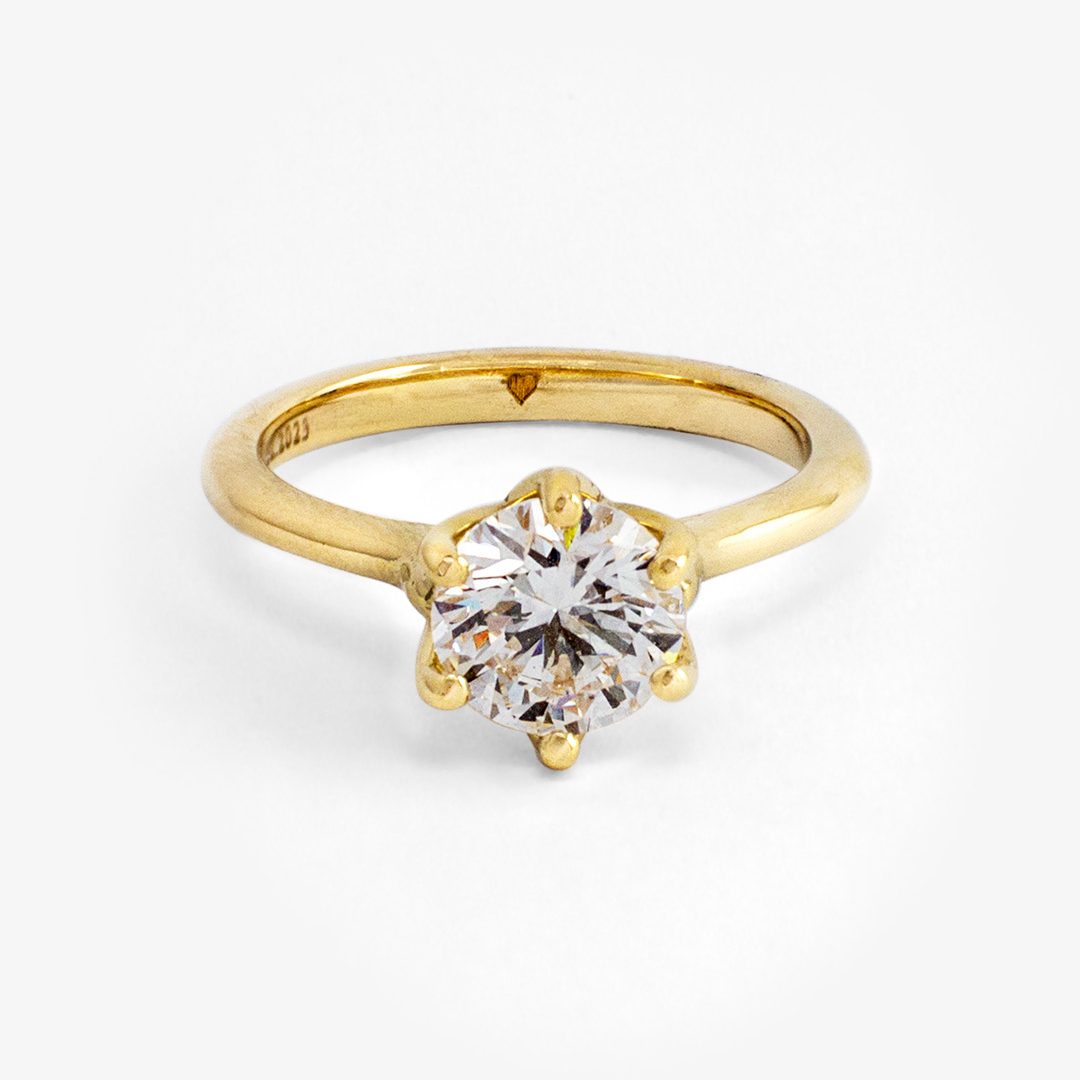 Anillo Solitario Tulipán